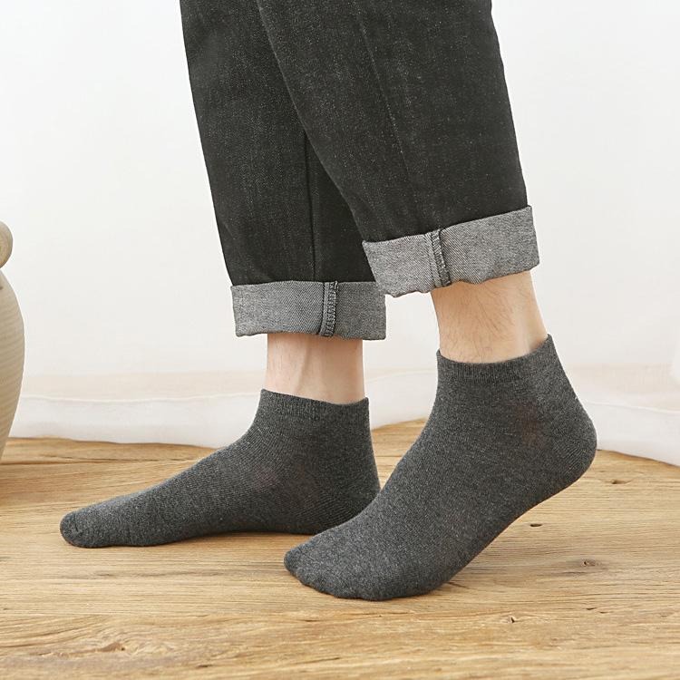 B822｜襪子男純色棉襪男士薄款船襪襪淺口短襪獨立包裝夏季男女同款基本款素色襪 正韓少女襪 男襪xiami-細節圖5