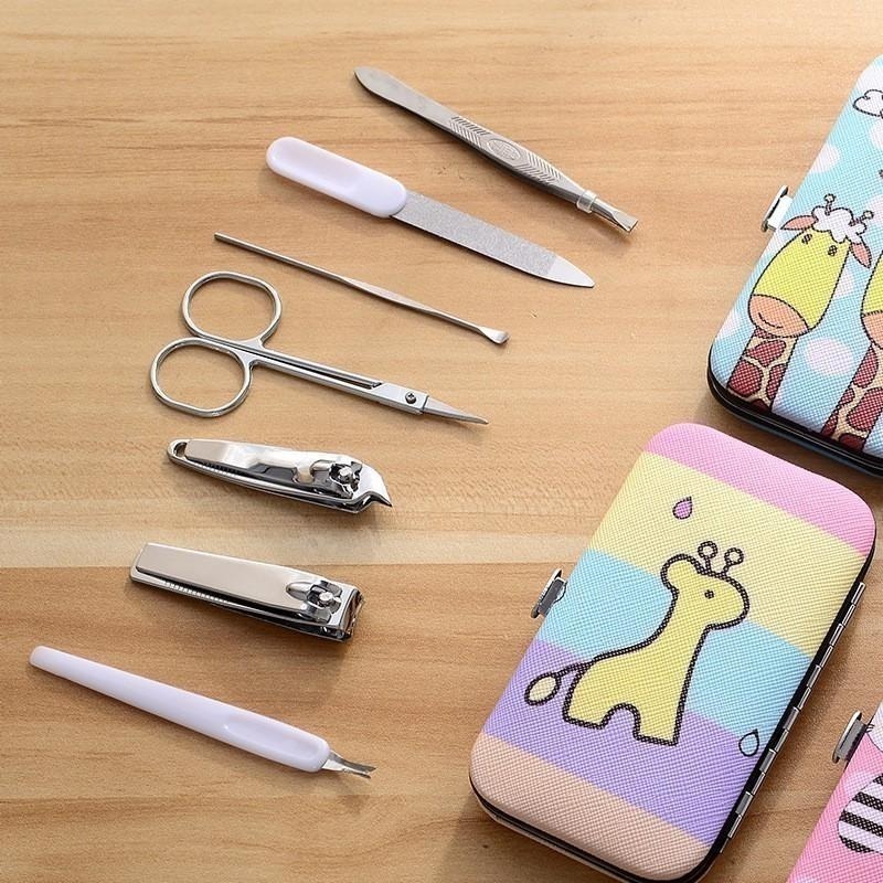 B341｜可愛動物圖案不鏽鋼指甲工具套組外出修容組-細節圖2