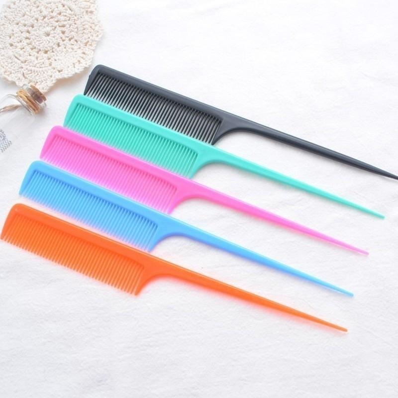 B812｜尖尾梳扁梳 長尾梳 髮線梳 梳子 長梳 隨身梳 剪髮梳 彩色梳子 密齒梳 扁梳 造型梳 瀏海梳 美髮-細節圖5