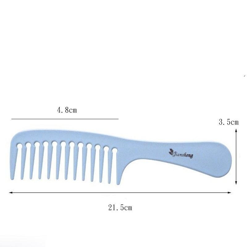 B812｜小麥防靜電梳子 按摩梳子 梳子 環保梳子 可愛 北歐風防靜電 粗齒大齒梳 長髮梳子 寬齒梳-細節圖5
