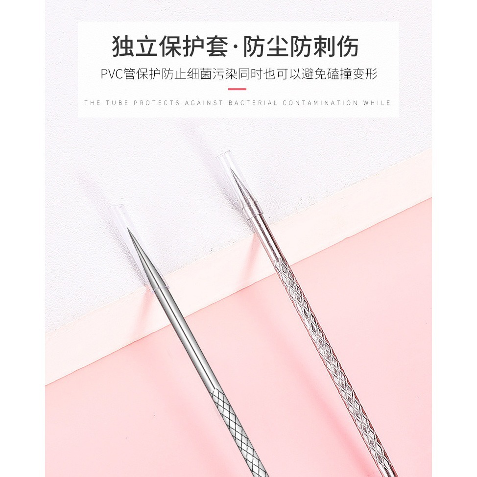 B876｜彎鉤粉刺夾 多用途不銹鋼粉刺夾 鑷子夾 小鑷子超細彎鉤夾 黑頭夾 鑷子彎夾-細節圖4