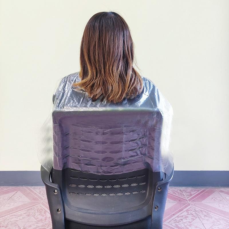 DH065｜繫繩款 一次性染髮披肩 拋棄式披肩 拋棄式美容披肩 燙髮披肩 染髮披肩 1整包200入 一次性披肩-細節圖4