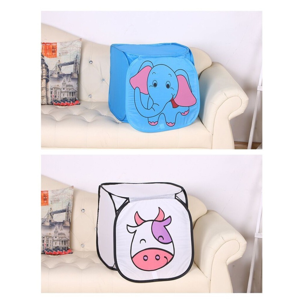 DH003｜卡通款帶蓋洗衣籃 多功能洗衣籃 收納籃 可折疊洗衣籃 收納籃 折疊式洗衣籃 髒衣籃 玩具整理籃-細節圖9