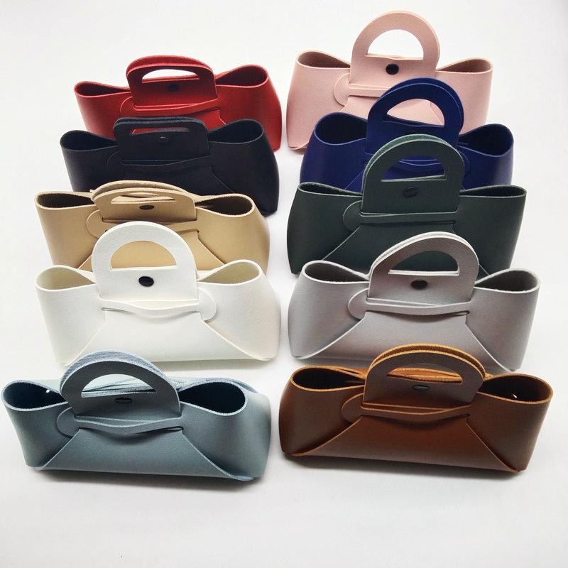 B906 ｜新版時尚手提眼鏡包 收納包 皮革軟包 眼鏡盒 便攜眼鏡包 簡約手提眼鏡軟包 迷你化妝包 手提袋-細節圖5