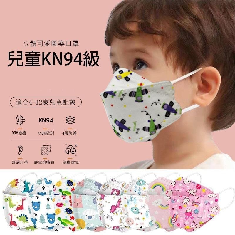 B803｜兒童口罩 幼幼口罩 魚型口罩 蝶型口罩 四層口罩 KF94口罩 國小生專用口罩 立體口罩-細節圖5
