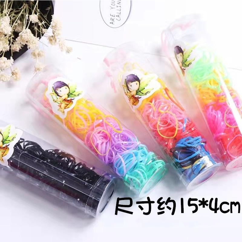 B834｜韓系髮圈 罐裝髮圈 髮束 綁馬尾 高彈力 髮帶 綁頭髮 韓系髮飾 彈力無痕髮圈 馬卡龍髮圈-細節圖5