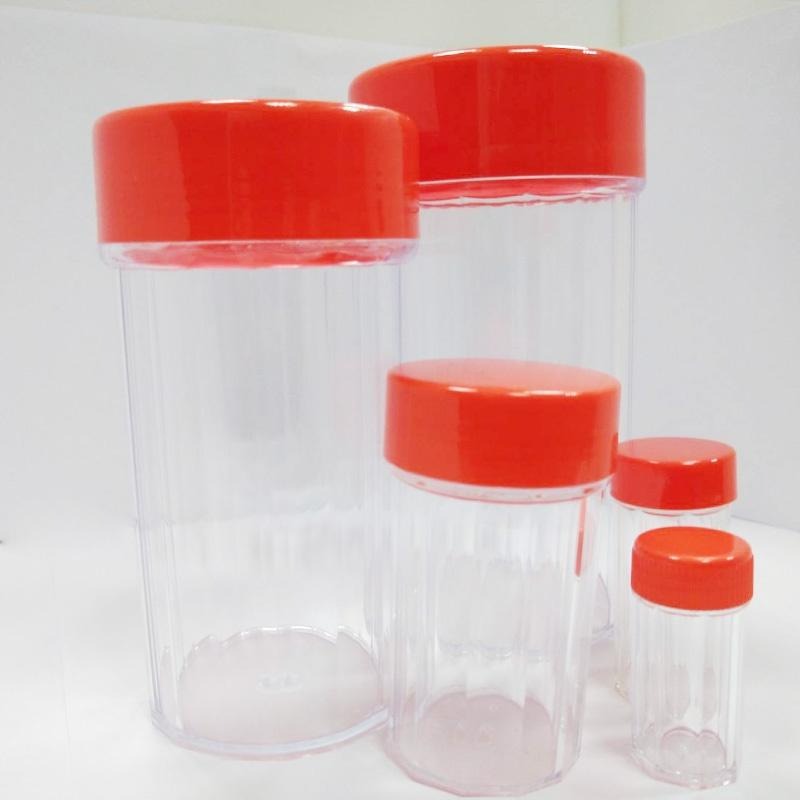 DA119｜含稅隨貨附發票  1,2號八角罐 藥粉罐 紅蓋塑膠罐 中藥瓶   粉末罐 收納罐XIAMI-細節圖4