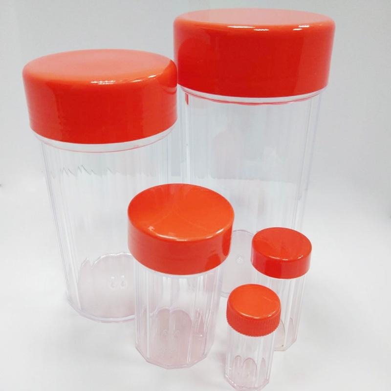 DA119｜含稅隨貨附發票  1,2號八角罐 藥粉罐 紅蓋塑膠罐 中藥瓶   粉末罐 收納罐XIAMI-細節圖7