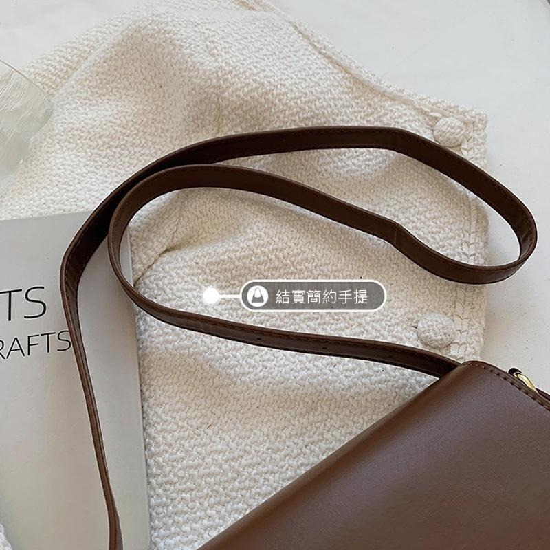 BG253｜極簡肩背包 側背包 腋下包 馬鞍包 素色簡約 約會 氣質 可斜背 復古風  單肩斜背包-細節圖4