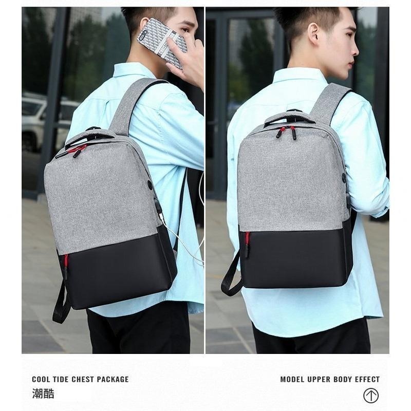 BC17｜休閒後背包 大容量後背包 時尚有型後背包 三件組後背包 側背包 後背包  筆袋 雙肩包-細節圖9