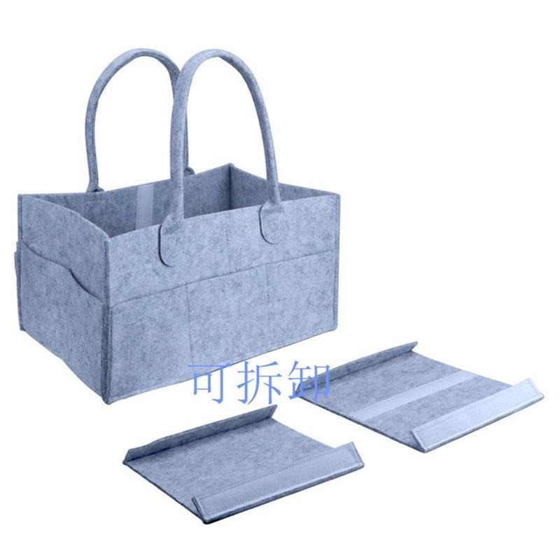 BJ112｜超實用手提毛氈媽咪包 手提包 毛氈包 可折疊 大容量旅行兼用收納包 分隔包 分格 媽媽包 車用收納包-細節圖2