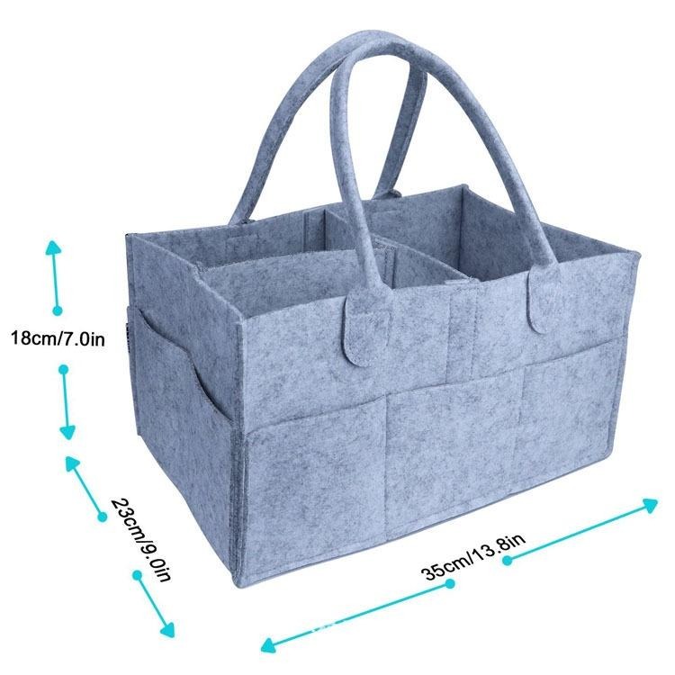 BJ112｜超實用手提毛氈媽咪包 手提包 毛氈包 可折疊 大容量旅行兼用收納包 分隔包 分格 媽媽包 車用收納包-細節圖6