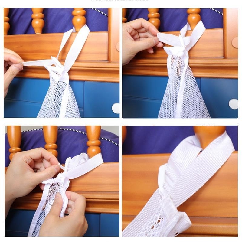 DA077｜網眼透氣整理袋 兒童玩具掛袋 床邊掛袋 吸盤浴室玩具收納袋 髒衣收納袋 多功能嬰兒衣物袋收納袋-細節圖3