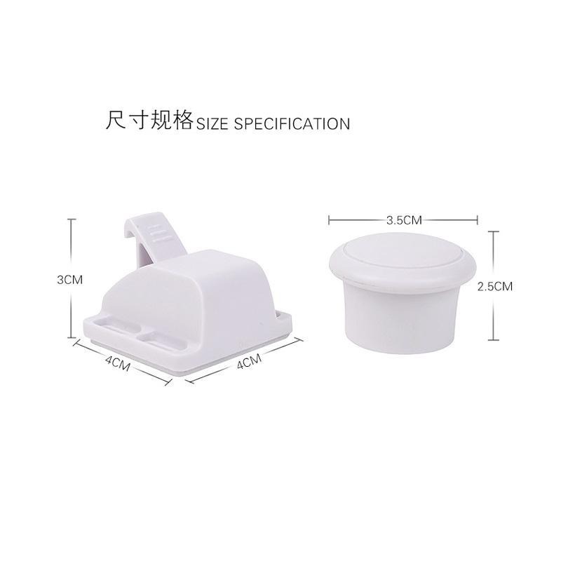 B356｜四入組 免開孔抽屜鎖 兒童防護磁性鎖 磁吸鎖 櫃子鎖 抽屜鎖  衣櫃鎖 隱形鎖 文件櫃對開櫃門鎖-細節圖5