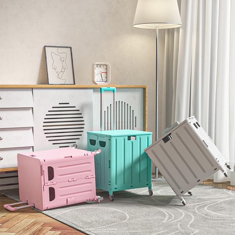 HA384｜ 45/65L 折疊購物車 手推車 折疊推車 露營推車 菜籃車 收納推車 買菜車 置物推車 行動手拉車-細節圖9