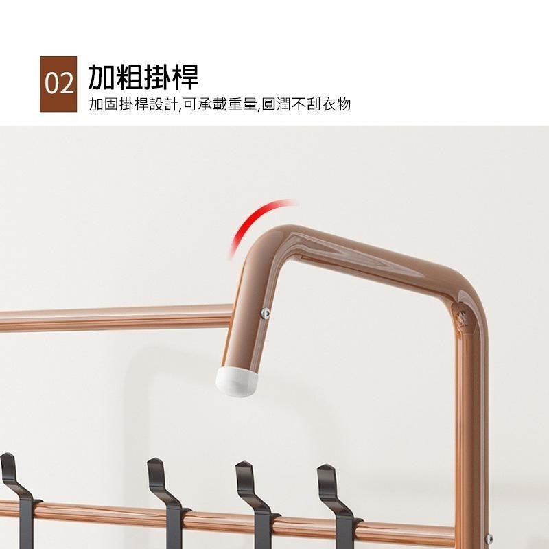 HA320｜玄關掛帽架 門口鞋櫃 三合一多功能簡易收納衣帽架 衣櫥 衣櫃 多功能分類 收納衣帽架 簡易衣帽架 L型-細節圖3