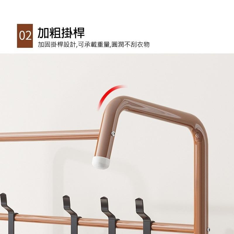 HA320｜玄關掛帽架 門口鞋櫃 三合一多功能簡易收納衣帽架 衣櫥 衣櫃 多功能分類 收納衣帽架 簡易衣帽架 L型-細節圖3