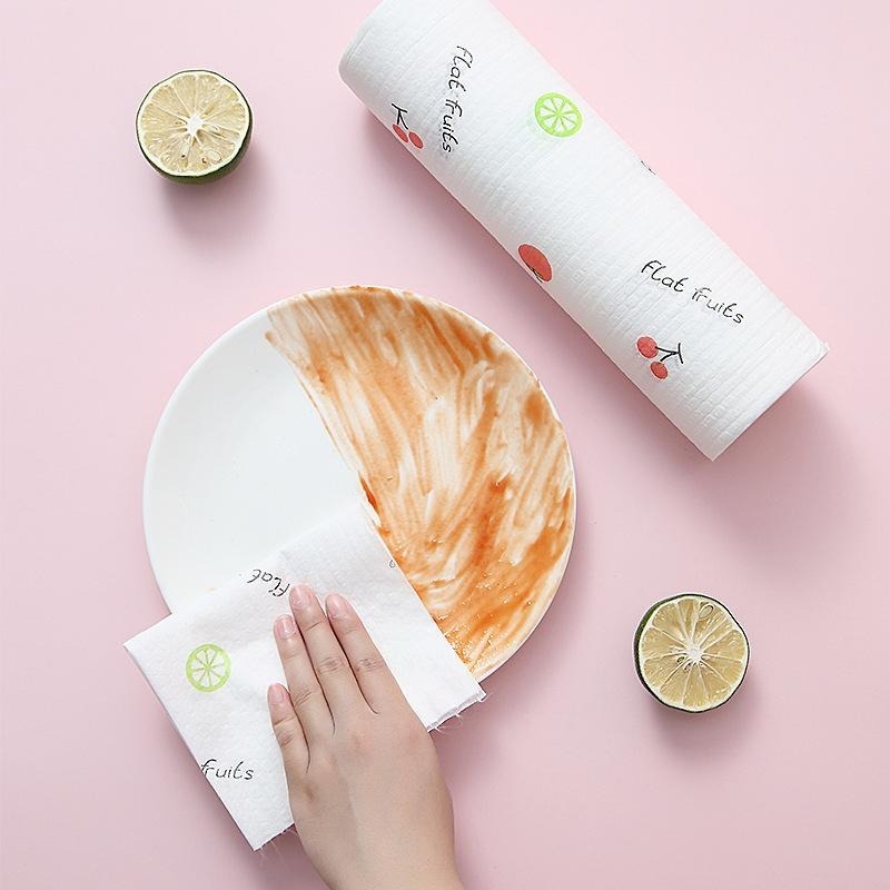 DH088｜懶人抹布 印花 75張 廚房無紡布 幹濕兩用 日用品 潔布 抹布 一次性無紡布 紙巾 廚房紙-細節圖2