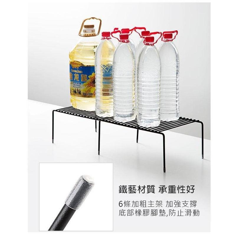HA042｜伸縮鐵藝置物架 調味品收納架 廚房置物架 置物架 日式鐵藝廚房置物架 碗碟架 增高架 層架 整理架-細節圖2