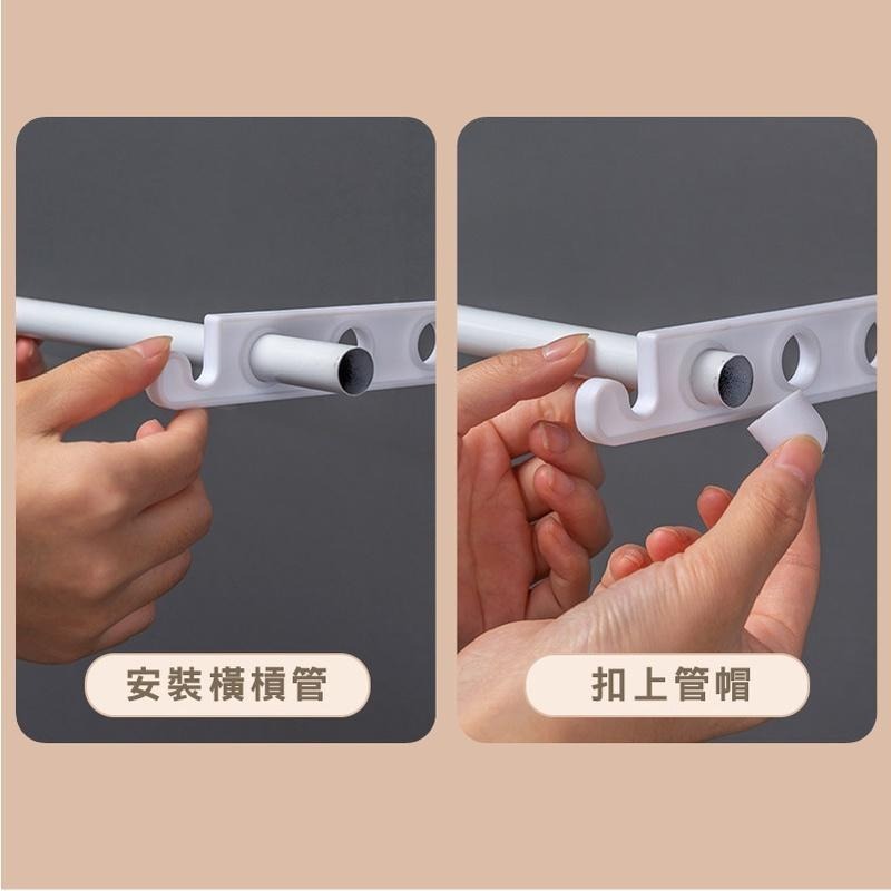 DA173｜折疊曬衣架 掛衣架 曬衣架 晾衣架 隱形小型壁掛 晾衣架 伸縮戶外 室內曬衣桿神器-細節圖7