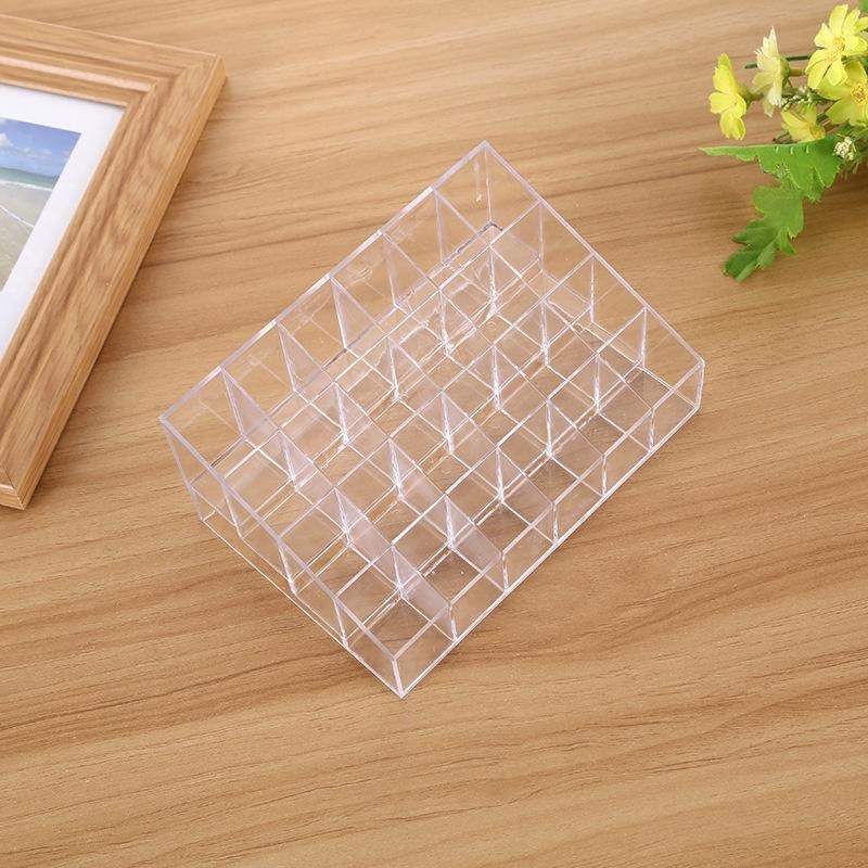 DH058｜梳粧檯收納 24格化妝品收納盒 唇膏口紅架 收納盒 指甲油 口紅 口紅盒 口紅收納架 壓克力盒 多格-細節圖5