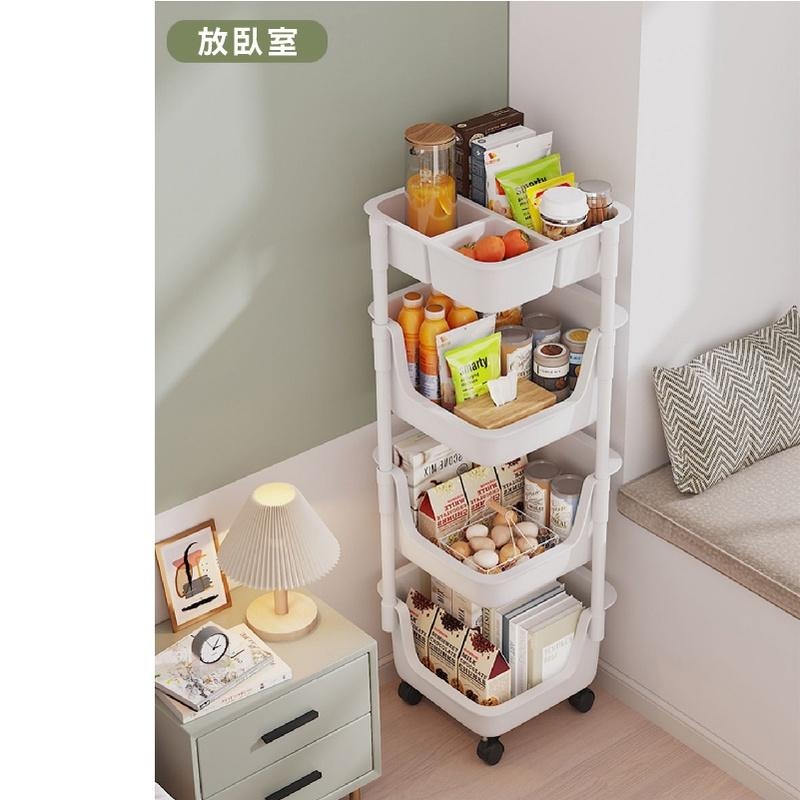 HA068｜移動式多層收納架 轉角推車 置物推車 滾輪置物收納架 縫隙收納 廚房置物架 居家收納架 浴室置物架-細節圖7