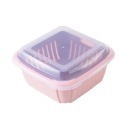 DH061｜廚房六件組瀝水籃 家用方形多功能瀝水籃 瀝水籃 洗菜幫手 洗水果 洗菜 廚房瀝水籃 洗菜籃 水果籃-規格圖9
