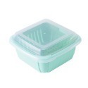 DH061｜廚房六件組瀝水籃 家用方形多功能瀝水籃 瀝水籃 洗菜幫手 洗水果 洗菜 廚房瀝水籃 洗菜籃 水果籃-規格圖9