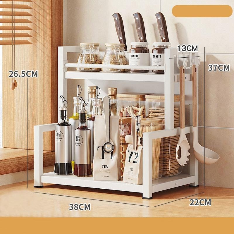 HA066｜廚房置物架 廚房收納架 調味架 廚房不鏽鋼收納架 水槽置物架 檯面置物架 廚具收納 刀架 刀具架-細節圖7