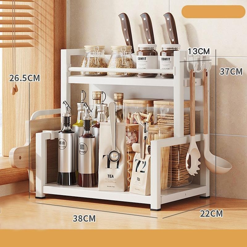 HA066｜廚房置物架 廚房收納架 調味架 廚房不鏽鋼收納架 水槽置物架 檯面置物架 廚具收納 刀架 刀具架-細節圖8