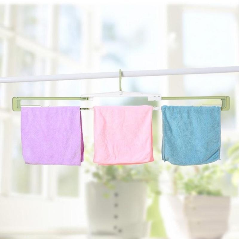 B342｜88cm大尺寸曬衣架 家居毛巾掛架 浴巾掛架 毛巾架 收納架 多功能兩摺衣架-細節圖2