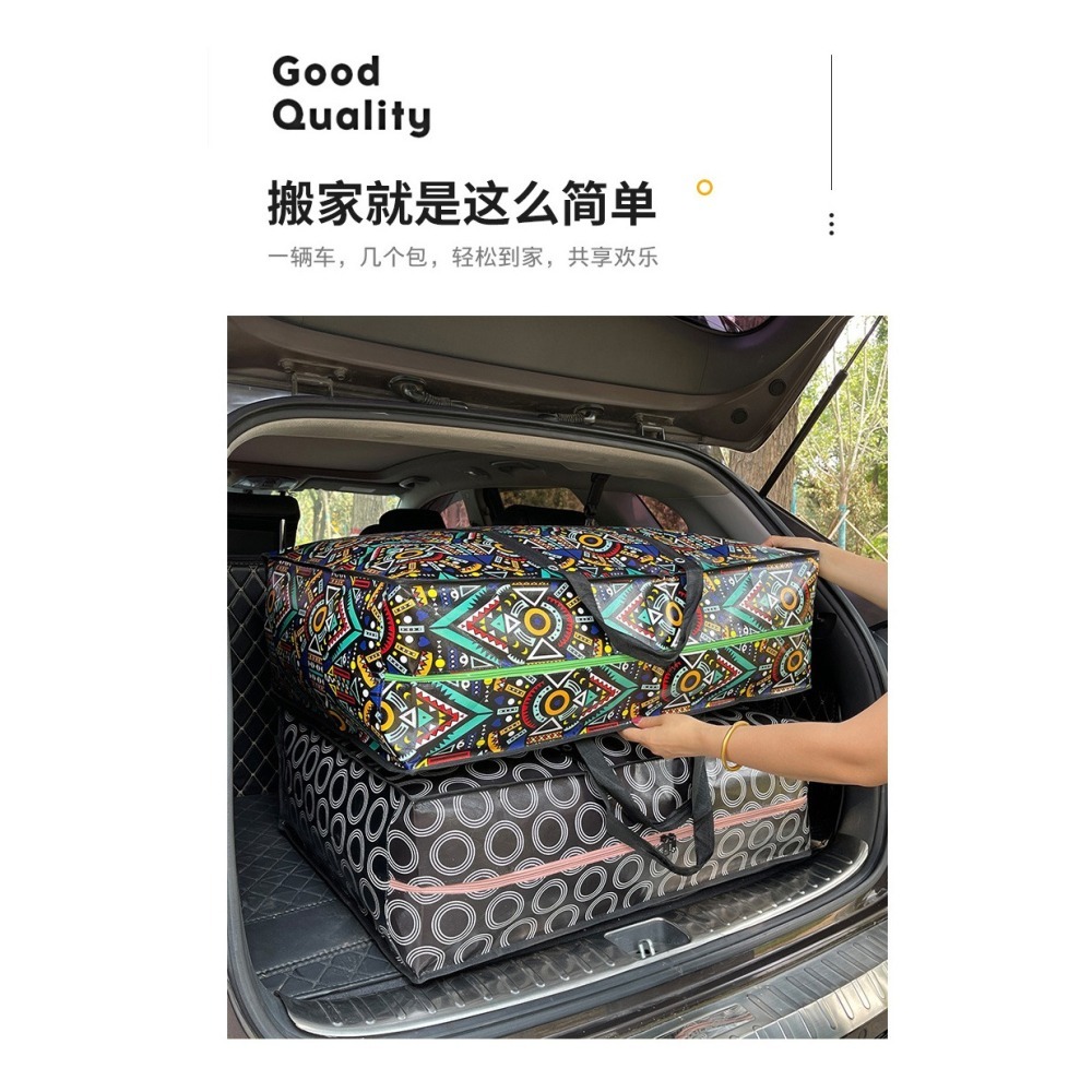 BJ8808｜印花耐磨購物袋 搬家袋 棉被袋 收納袋 大型衣物收納袋 無紡布收納袋 購物袋 拉鍊袋-細節圖8