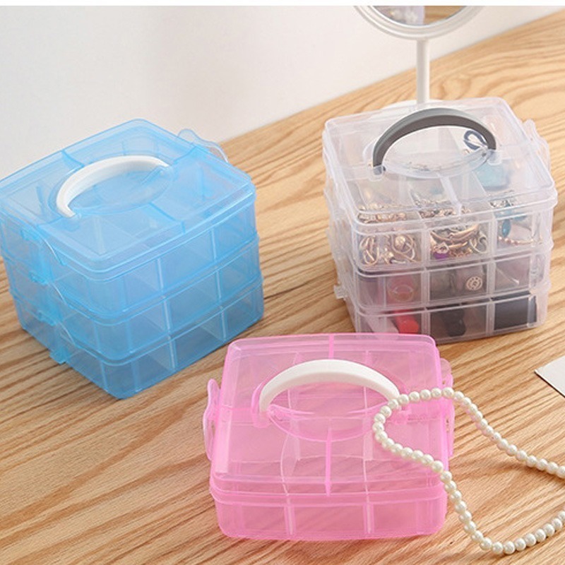 HA051｜飾品收納盒 多層零件盒 耳環收納盒 首飾盒 零件收納箱 儲物箱 透明收纳盒 分類收納盒 樂高收納零件-細節圖2