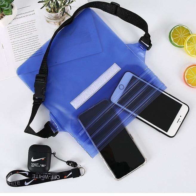 WI12｜三層夾鏈防水腰包  超強防水 游泳 海灘 玩水包 戶外用品-細節圖6