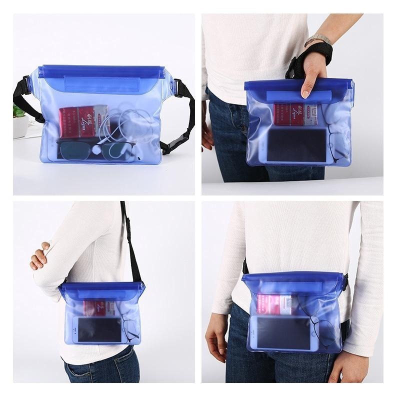 WI12｜三層夾鏈防水腰包  超強防水 游泳 海灘 玩水包 戶外用品-細節圖7