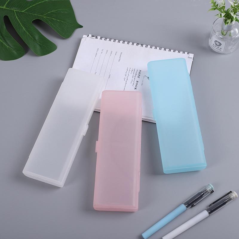 B709｜磨砂半透明長方文具盒 鉛筆盒 收納盒 筆袋 筆盒 無印風Xiami-細節圖7