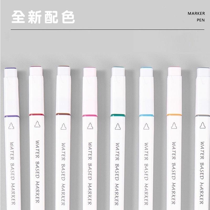 B753｜插畫雙頭馬克筆套裝 馬克筆 12色24色36色水性筆 斜頭 兒童彩筆 繪畫筆xiami-細節圖6