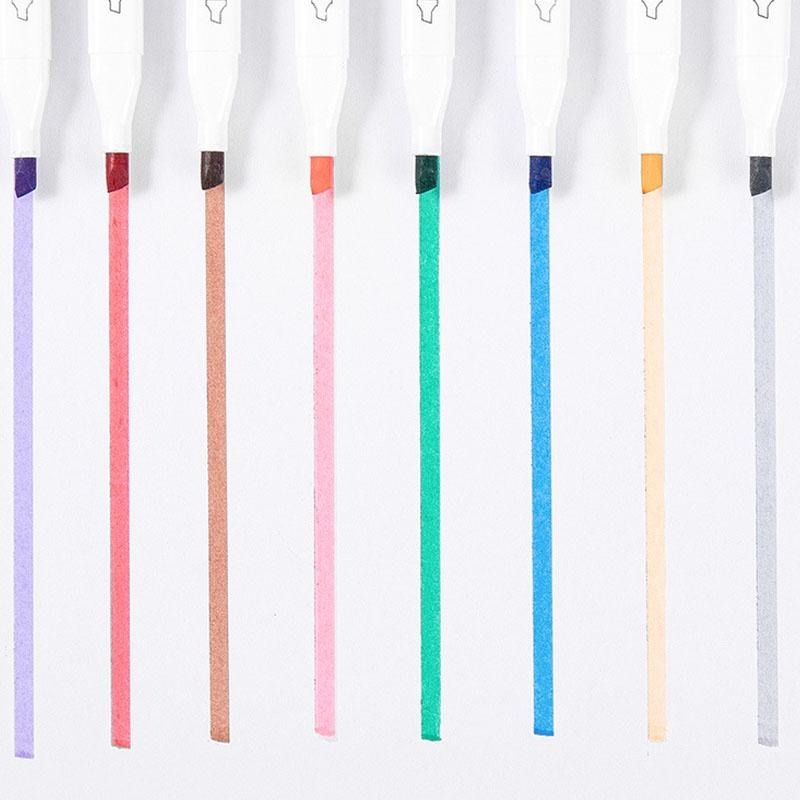 B753｜插畫雙頭馬克筆套裝 馬克筆 12色24色36色水性筆 斜頭 兒童彩筆 繪畫筆xiami-細節圖7