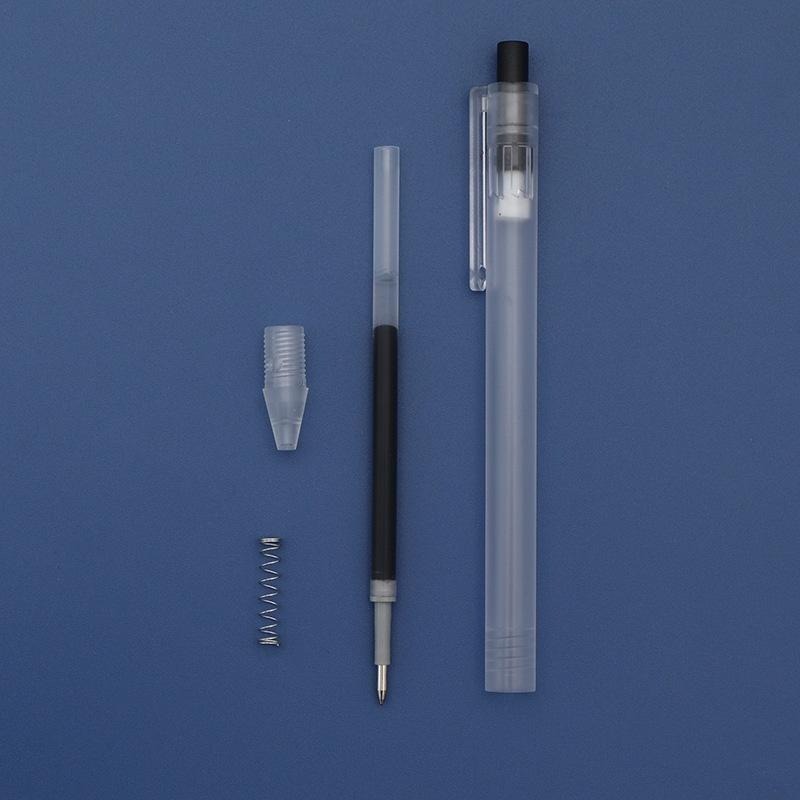 B743｜磨砂無印風中性筆 中性按壓筆 0.5mm按壓中性筆 學生辦公用文具用品 原子筆 文具 藍筆 紅筆 黑筆-細節圖7