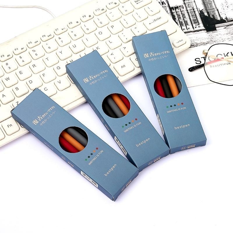 B742｜中性筆  復古色中性筆 按壓中性筆 水性筆 書寫中性筆  0.5mm中性筆 莫蘭迪 復古色-細節圖8