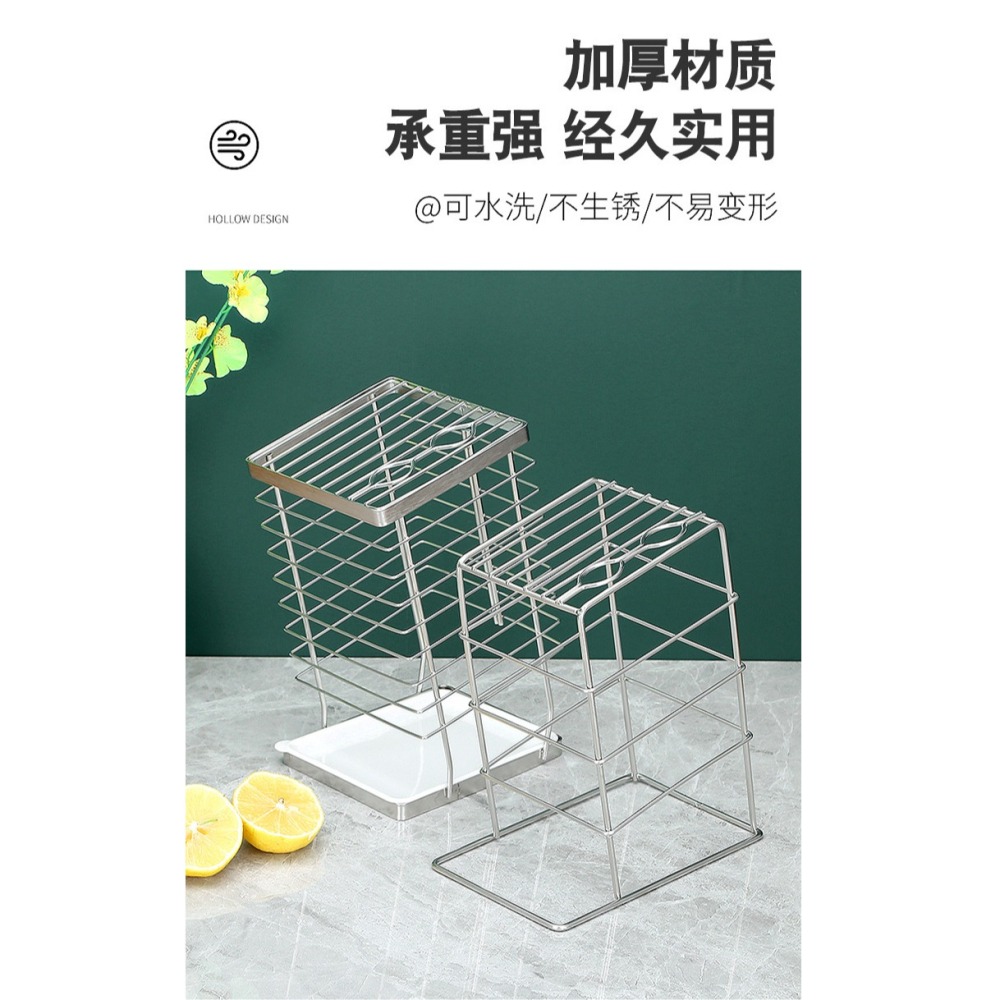 HA065｜斜口不鏽鋼刀架 廚房置物架 廚房用品 多功能收納架 免打孔刀具置物架 落地菜刀座 刀架 刀具-細節圖2