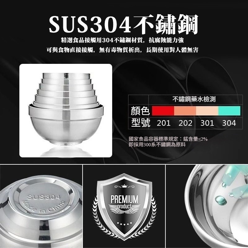 DH150｜不鏽鋼雙層防燙碗 不鏽鋼碗 防燙碗 兒童碗 廚房湯 飯碗 防滑碗 防摔碗 餐具 鐵碗 雙層碗 隔熱碗-細節圖2