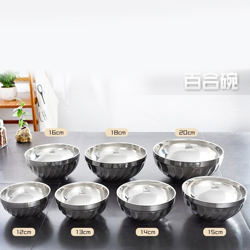 DH150｜不鏽鋼雙層防燙碗 不鏽鋼碗 防燙碗 兒童碗 廚房湯 飯碗 防滑碗 防摔碗 餐具 鐵碗 雙層碗 隔熱碗-細節圖5