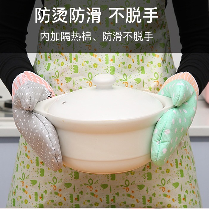 DH148｜加厚防燙手套 防燙手套 加厚隔熱手套 棉麻烘培手套 廚房用品 烘培用具 廚房手套 烘培手套-細節圖3