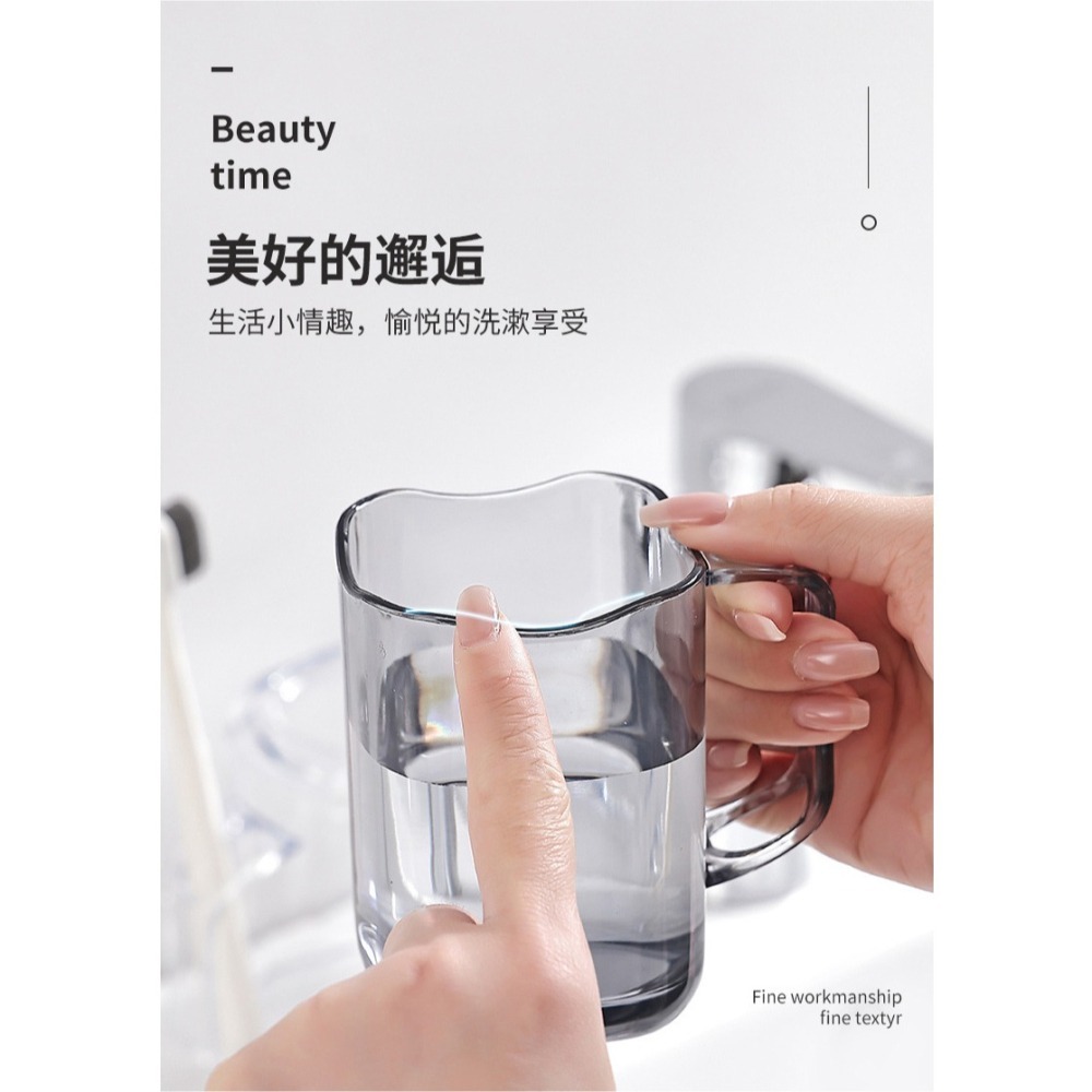 DA116｜透明款刷牙杯 收納 浴室衛浴 帶牙孔 質感牙刷杯-細節圖8