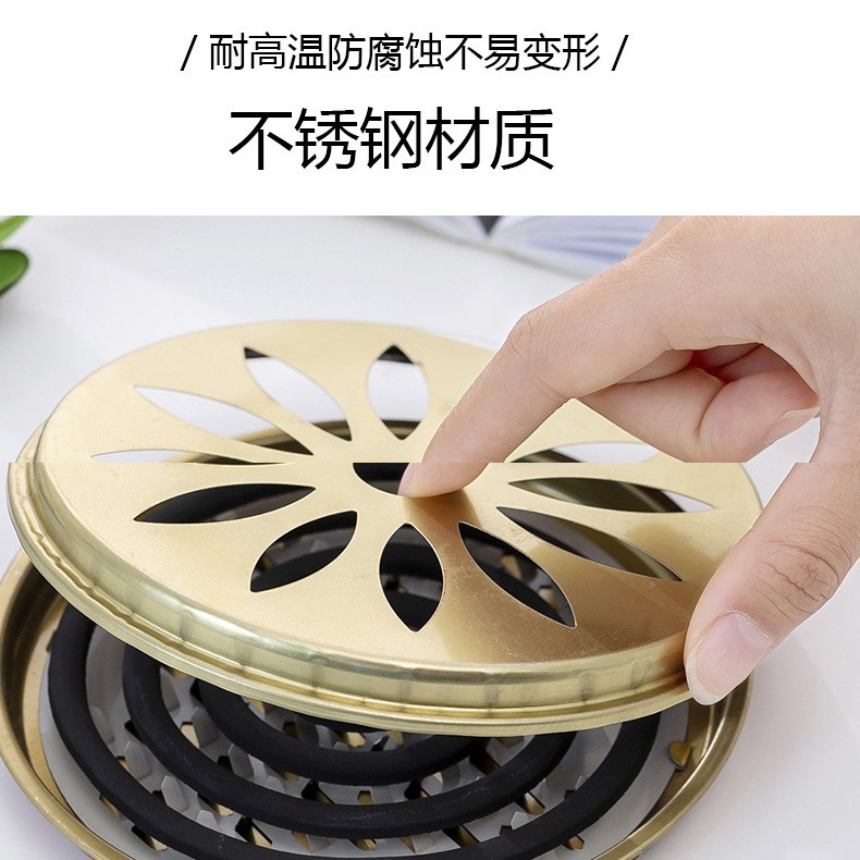 DH166｜家用帶蓋蚊香托盤 便攜式鋸齒接灰盤 大號蚊香架 蚊香盤 帶蓋托盤-細節圖4