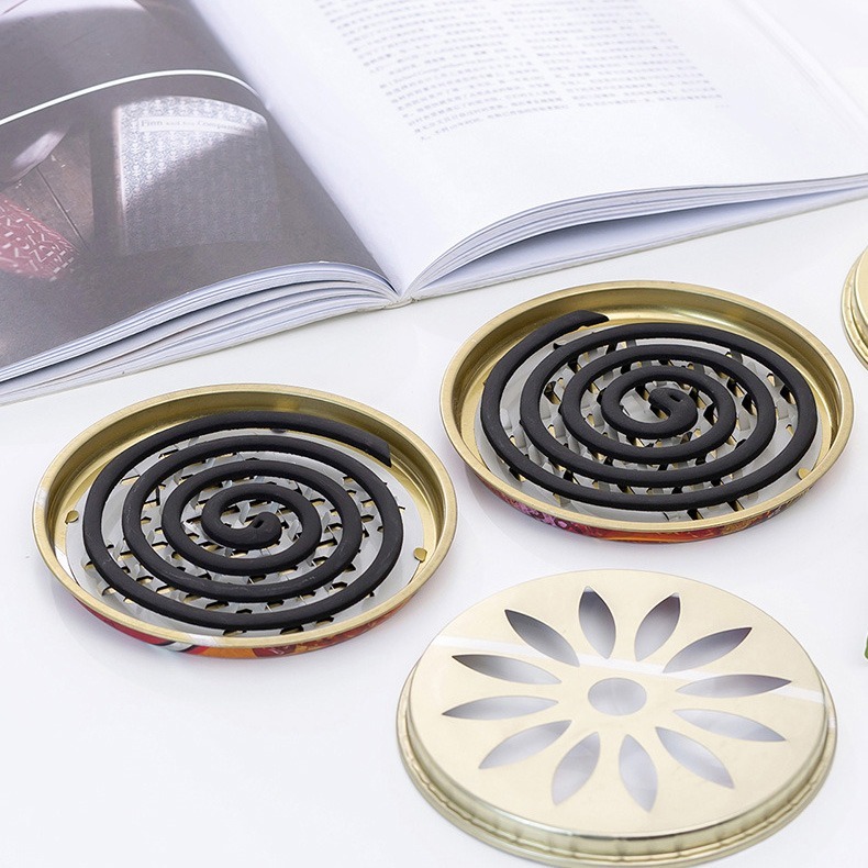 DH166｜家用帶蓋蚊香托盤 便攜式鋸齒接灰盤 大號蚊香架 蚊香盤 帶蓋托盤-細節圖7