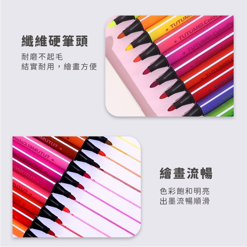 C020 |  彩色水彩筆 12色 24色 三角彩色筆 彩色筆 三角 色筆 可水洗 學習三角 水彩筆 可洗水彩筆-細節圖3