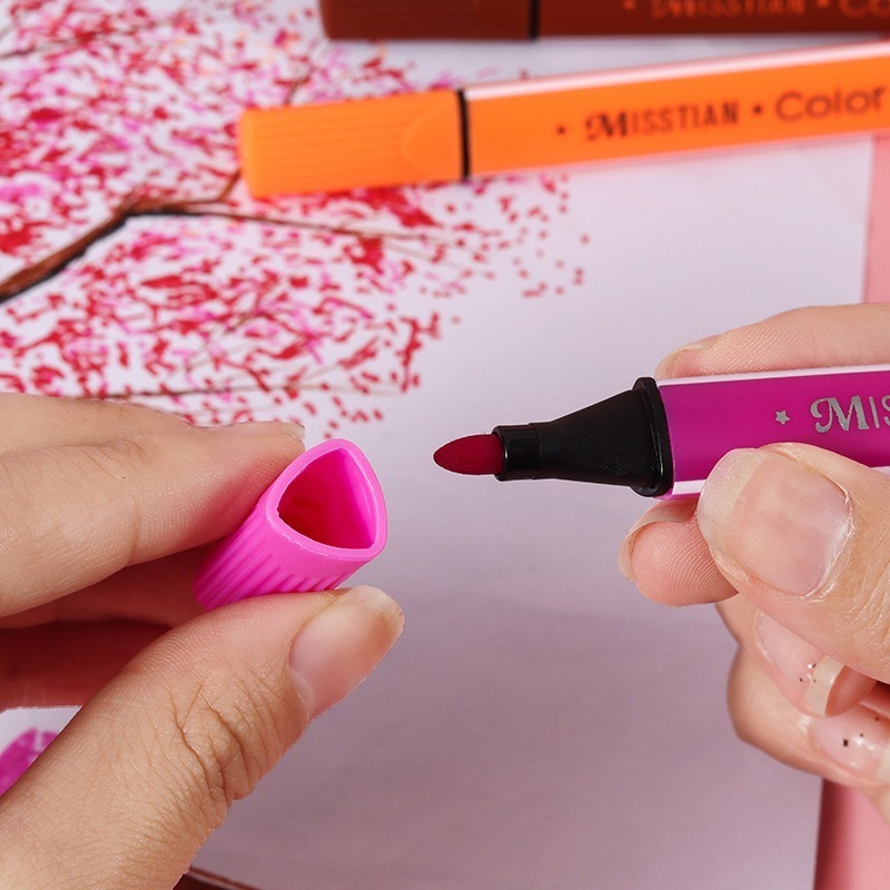 C020 |  彩色水彩筆 12色 24色 三角彩色筆 彩色筆 三角 色筆 可水洗 學習三角 水彩筆 可洗水彩筆-細節圖5