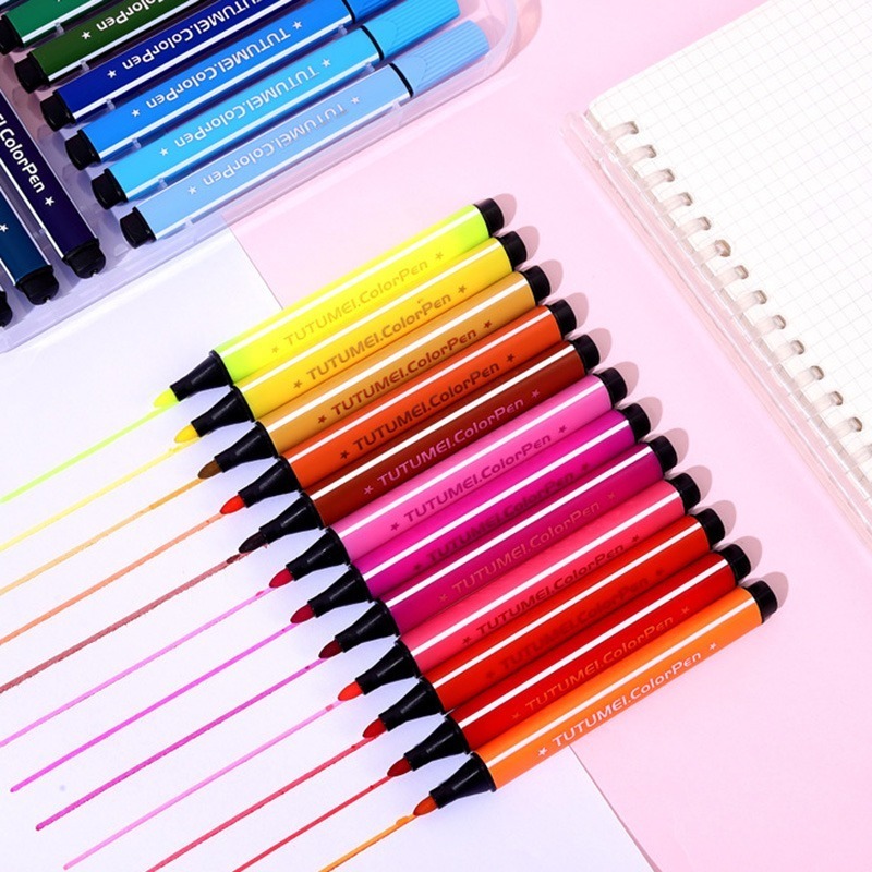 C020 |  彩色水彩筆 12色 24色 三角彩色筆 彩色筆 三角 色筆 可水洗 學習三角 水彩筆 可洗水彩筆-細節圖7